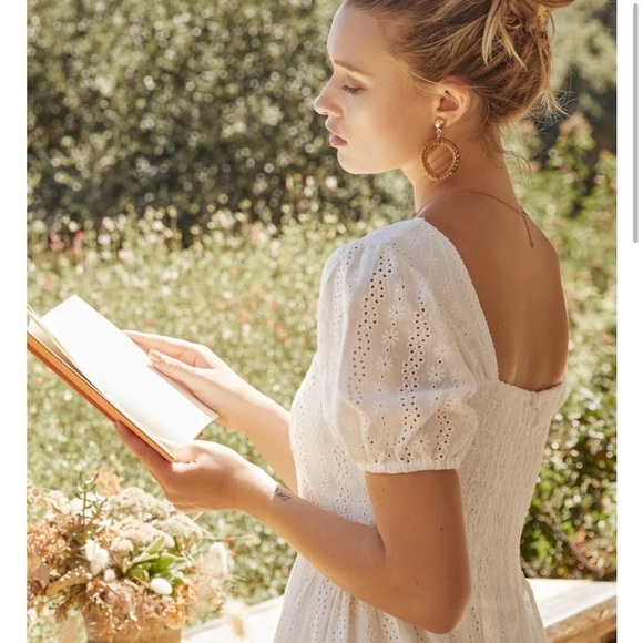 Lost + Wander White Middle of Nowhere Tiered Midi Sundress - Picture 4 of 15